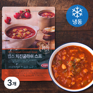 빕스 치킨 굴라쉬 스프 (냉동), 200g, 3개