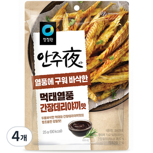 대상 청정원 안주야 먹태열풍 간장데리야끼맛, 25g, 4개