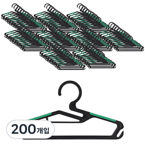 다소니 튼튼한 국내산 논슬립 유아용 옷걸이, 그린, 200개