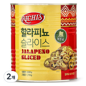 동서 리치스 할라피뇨 슬라이스, 2개, 3kg