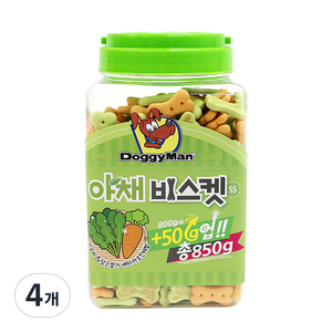 도기맨 강아지 비스켓 SS, 야채맛, 850g, 4개