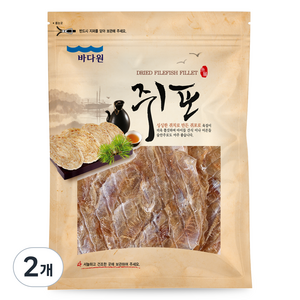 바다원 쫄깃쫄깃 대왕 쥐포, 500g, 2개