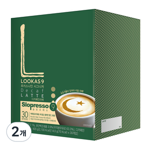 루카스나인 시그니쳐 디카페인 라떼, 14g, 30개입, 2개