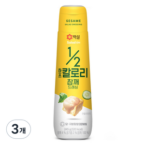 백설 하프칼로리 참깨 드레싱, 245g, 3개