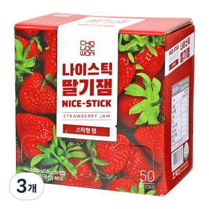 초록원 나이스틱 딸기잼 50p, 1kg, 3개