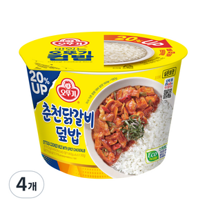 오뚜기 컵밥 춘천닭갈비덮밥, 310g, 4개