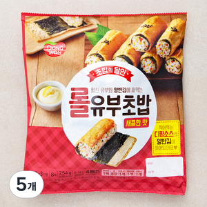 동원 롤유부초밥 새콤한맛, 254g, 5개