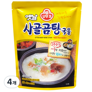 오뚜기 옛날 사골곰탕 국물, 350g, 4개