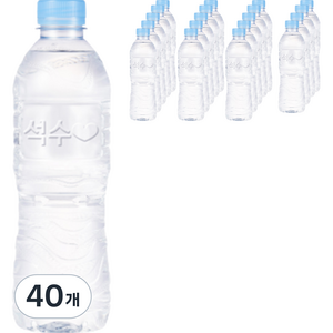 석수 무라벨 생수, 500ml, 40개