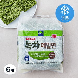 면사랑 프리미엄 녹차 메밀면 (냉동), 1.25kg, 6개