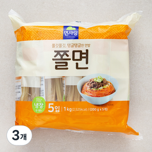 면사랑 냉장 쫄면 5입, 1kg, 3개