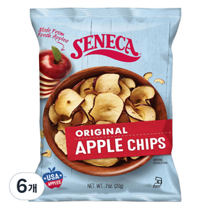 SENECA 애플칩 과자 오리지널, 20g, 6개