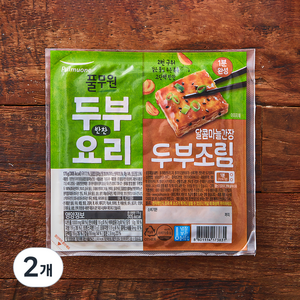 풀무원 1분완성 달콤짭조름 마늘간장 두부조림, 175g, 2개