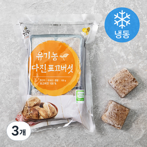 유기가공식품 인증 웰팜넷 유기농 다진표고버섯 (냉동), 100g, 3개