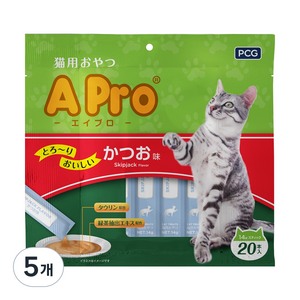 에이프로 고양이 츄르 20p, 가다랑어, 280g, 5개