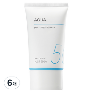 미샤 올 어라운드 세이프 블록 아쿠아 선크림 SPF50+ PA++++, 50ml, 6개