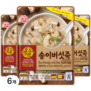 오뚜기 오즈키친 송이버섯죽, 450g, 6개