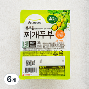 풀무원 소가 찌개두부, 200g, 6개