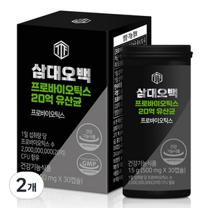 삼대오백 프로바이오틱스 사과식이섬유 유산균 15g, 30정, 2개