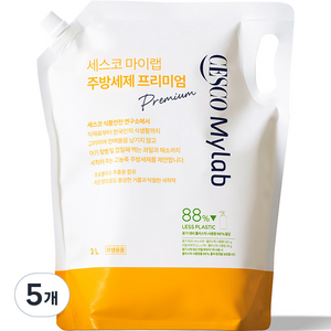 세스코마이랩 프리미엄 주방세제 리필, 2L, 5개