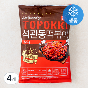 석관동떡볶이 오리지날맛 (냉동), 520g, 4개