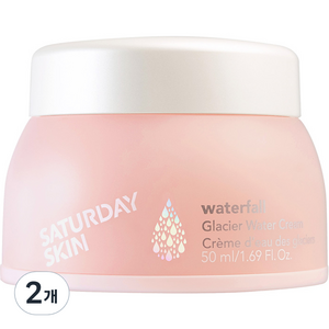 새터데이스킨 워터폴 글래시어 워터 크림, 50ml, 2개