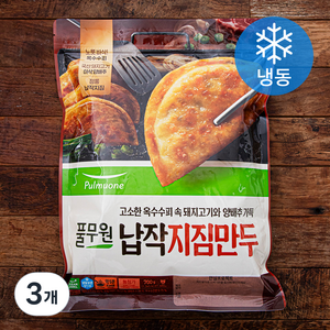 풀무원 납작 지짐만두 (냉동), 700g, 3개