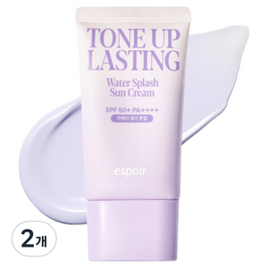 에스쁘아 워터 스플래쉬 톤업 래스팅 선크림 SPF50+ PA++++, 50ml, 2개