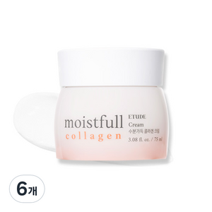 에뛰드 New 수분가득 콜라겐 크림, 75ml, 6개