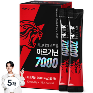 뉴트리디데이 시그니처 스트롱 아르기닌 7000 액상스틱 15p, 300g, 5개