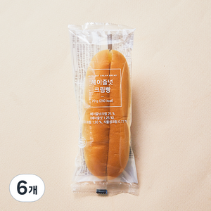 신라명과 헤이즐넛 크림빵, 70g, 1개입, 6개
