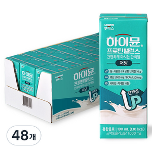 일동후디스 하이뮨 프로틴 밸런스 음료 저당, 190ml, 48개
