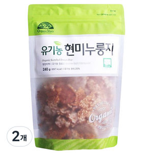 오가닉스토리 유기농 현미누룽지, 240g, 2개