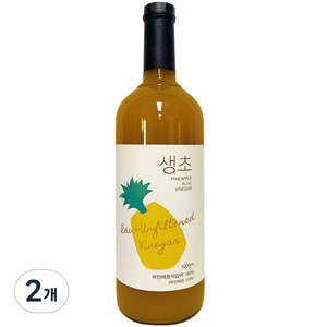 생생초 생초 파인애플 음용식초, 1L, 2개