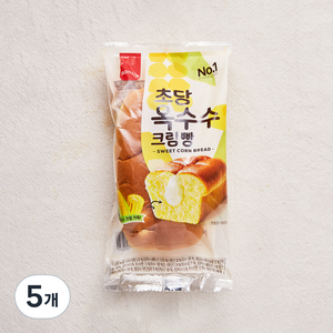 삼립 초당옥수수 크림빵, 100g, 5개