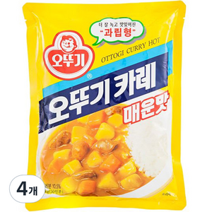 오뚜기 분말 카레 매운맛, 1kg, 4개