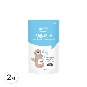 마이비 젖병세정제 거품형 리필, 400ml, 2개