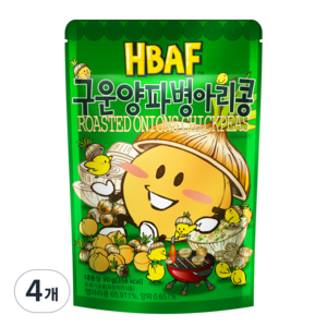 바프 구운 양파맛 병아리콩, 90g, 4개