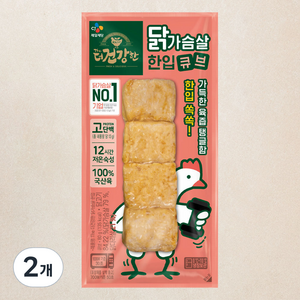 더건강한 닭가슴살 한입큐브, 80g, 2개