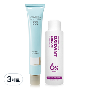 넘버쓰리 리크로마 패션 그레이 염색제 + 산화제 100ml, 7/0N, 3세트