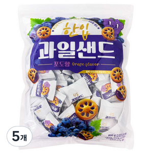 한입 과일 샌드 포도향, 800g, 5개