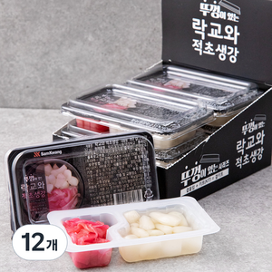 삼광 뚜껑이 있는 락교와 적초생강, 60g, 12개