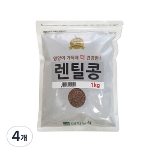 대한농산 렌틸콩, 1kg, 4개