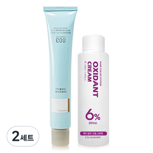 넘버쓰리 리크로마 패션 그레이 염색제 + 산화제 100ml, 7/0N, 2세트