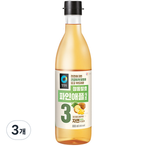 청정원 정통 파인애플 식초, 800ml, 3개