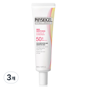 피지오겔 레드수딩 AI 글로우업 썬스크린 SPF50+ PA++++, 30ml, 3개