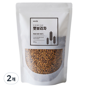 웨이크비 두 번 볶아 구수한 햇보리차, 500g, 2개, 1개입