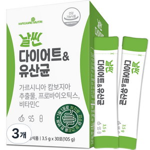 메이준뉴트리 날씬 다이어트 & 유산균, 105g, 3개