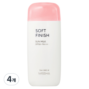 미샤 올 어라운드 세이프 블록 소프트 피니쉬 선밀크 SPF50+ PA+++, 70ml, 4개