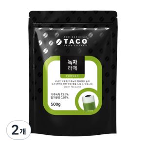 타코 녹차라떼 분말, 500g, 1개입, 2개